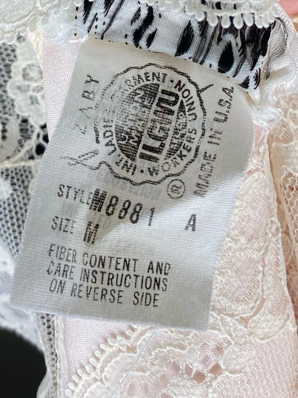 Vintage Miss DIOR Lace-Detail Light Pink Satin Slip Chemise - Picture 10 of 12